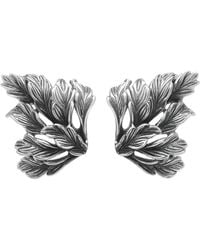 Unaloe - Sterling Leaf Stud Earrings – Botanical Statement Design – Handmade Italian Jewelry For - Lyst