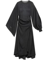 Audrey Vallens - Miss Av Asymmetric Chiffon Dress - Lyst