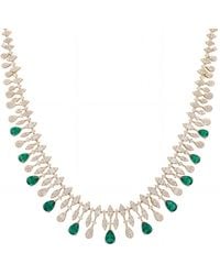 LÁTELITA London - Duchess Emerald Statement Necklace - Lyst