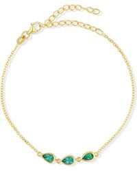 Jewelbird - And Emerald Pears Bracelet - Lyst