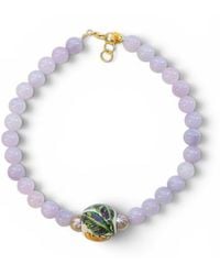 Sunset Magic Studio - Handpaint Detailed Gemstone Necklace-Banana - Lyst