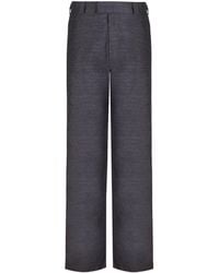 Gunda Hafner Ltd - Dark Mid Rise Straight Leg Merino Trousers - Lyst