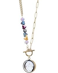 My Little Nature - Wish Necklace With Natural Dandelion Seeds And Joyful Beaded Chain Plated Necklace - Lyst