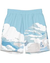 Anchor and Crew - Cloud Thoughts Pattern Recycled Fabric Swim Shorts - Lyst