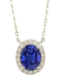 Juvetti - Mina Necklace Set With Sapphire & Diamond - Lyst