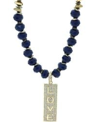 Ebru Jewelry - Forever Loved Pendant Beaded Necklace - Lyst