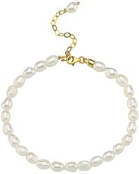 LINYA JEWELLERY - Jodie Pearl Anklet - Lyst