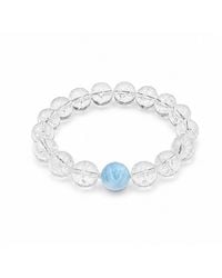 Ormiro - Mermaid's Tear Larimar & Clear Quartz Bracelet - Lyst