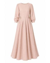 Nikka Place - Summer Linen Pleated Dress With Pockets - Lyst