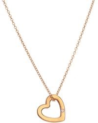 Posh Totty Designs - Yellow Gold Plated Diamond Heart Necklace - Lyst