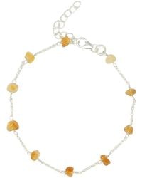 Harfi - Raw Citrine Gemstone November Birthstone Sterling Bracelet - Lyst