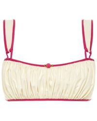 Montce - Neutrals Cream Raspberry Binded Victoria Bikini Top - Lyst
