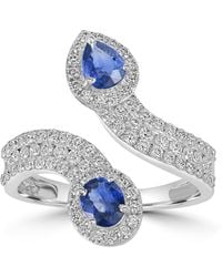 Artisan - Sapphire & Diamond Open Wrap Ring - Lyst