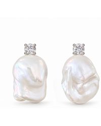 Ninemoo - Gleaming Baroque Pearl Earrings - Lyst