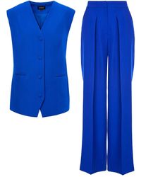 BLUZAT - Electric Suit With Oversized Vest And Ultra Wide Leg Trousers - Lyst