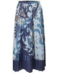 Smart and Joy - Pleated Midi Skirt With Print - Lyst