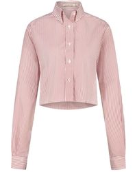 Paramidonna - Ida Shirt Striped Burgundy - Lyst