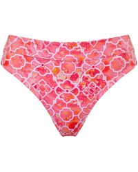 Sophia Alexia - Marble Mosaic Rio High Rise Fold Over Bikini Bottoms - Lyst