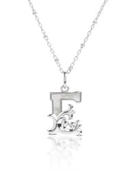 Kasun - Solid E Initial Necklace With Mother Of Pearl - Lyst