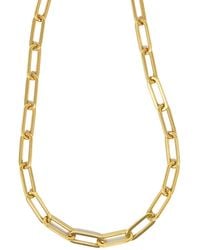 Harfi - Statement Plated Paperclip Chain Necklace - Lyst
