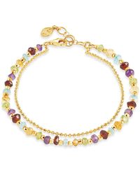 Dower & Hall - Rainbow Faceted Bead Orissa Bracelet In Vermeil - Lyst