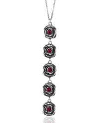 Unaloe - Five Ruby Rose Necklace - Lyst