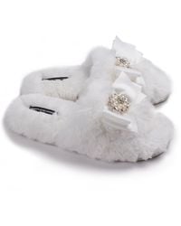 Pretty You London - Anya Slider Slipper With Diamante - Lyst