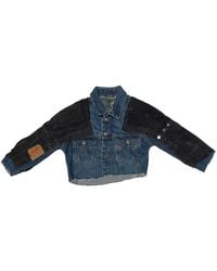 Zasta Studio - Frayed Fusion Denim Crop Jacket G - Lyst