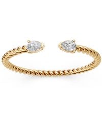 Aya Fine Jewelry - Minimalist Pear Lab Grown Diamond Open Promise Ring - Lyst