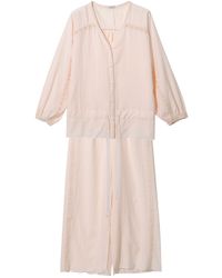 Luna Luz - Jessi Sand-Washed Shirt Pajama Set - Lyst