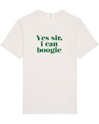Fanclub - Neutrals Yes Sir I Can Boogie Oversized Retro Slogan T-shirt - Lyst