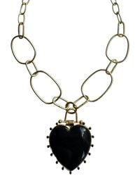 Rare Matters Jewelry - Onyx Heart Pendant Necklace - Lyst