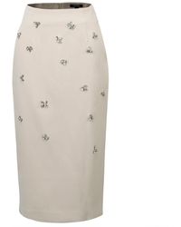 Smart and Joy - Embroidered Pencil Skirt - Lyst