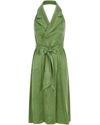 Femponiq - Halter Neck Midi Tuxedo Dress - Lyst