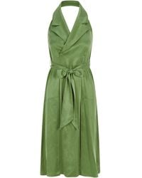 Femponiq - Halter Neck Midi Tuxedo Dress - Lyst