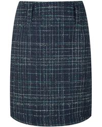 Conquista - Check Wool Coat Fabric Mini Skirt - Lyst