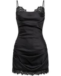 OW Collection - Rudy Satin Mini Dress - Lyst