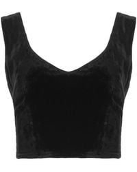 Lita Couture - The Silk Velvet Crop Top - Lyst
