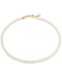 Unaloe - Plated Freshwater Pearl Choker Necklace For – Natural Baroque Pearl Bridal Jewelry Gift - Lyst