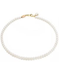 Unaloe - Plated Freshwater Pearl Choker Necklace For – Natural Baroque Pearl Bridal Jewelry Gift - Lyst
