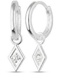 Spero London - Sterling Rhombus Pave Spike Drop Earrings - Lyst