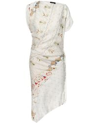 LAHIVE - Neutrals Lotus Bias Dress - Lyst