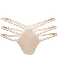 Black Heart Lingerie - Strappy Silk Thong - Lyst