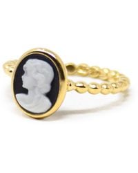 Vintouch Italy - Ginevra Mini Cameo Stacking Ring - Lyst