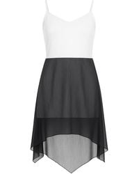 Conquista - Two Tone Sheer Layer Dress - Lyst