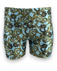 Monzlapur New York - Snake Print Biker Short - Lyst