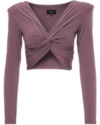 BLUZAT - Crop Top With Knot - Lyst