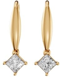 Aya Fine Jewelry - Princess Cut Luxury Lab Diamond Earrings - Lyst