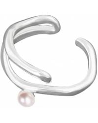 Angel Barocco - Natural Freshwater Pearl Ring Irregular Design - Lyst