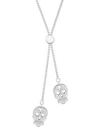 CarterGore - Sugar Skull Sterling Slider Necklace - Lyst